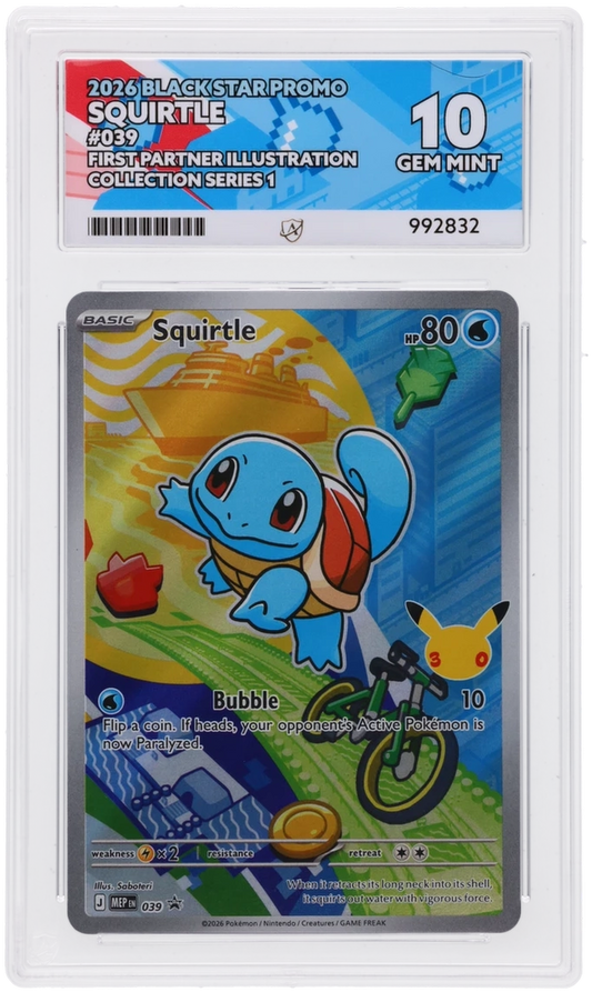 ACE 10 - Squirtle - 039 - Black Star Promo - First Partner Illustration Collection Series 1 - Pokemon