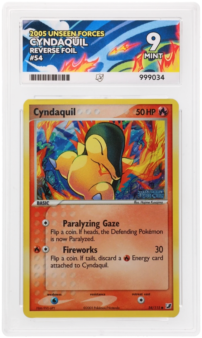 ACE 9 - Cyndaquil - 54/115 - Unseen Forces - Pokemon - front