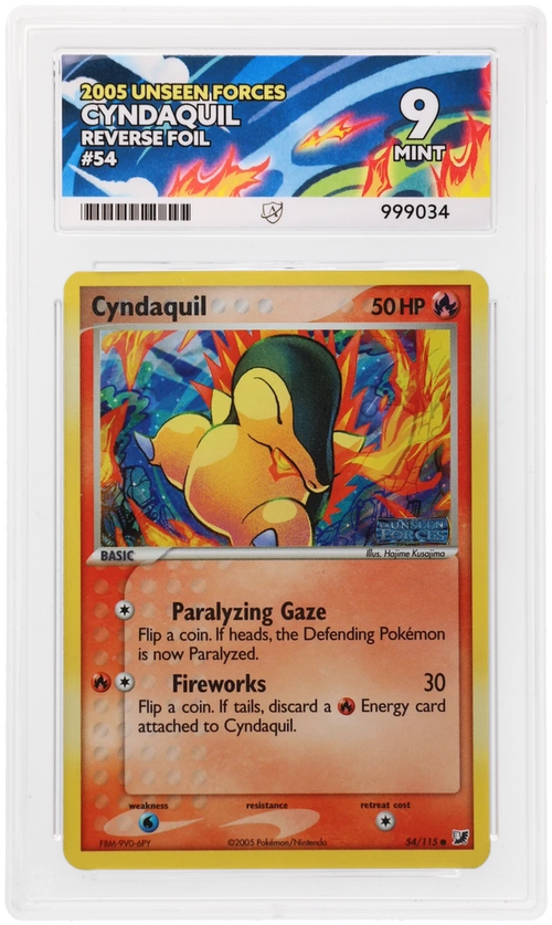 ACE 9 - Cyndaquil - 54/115 - Unseen Forces - Pokemon - front