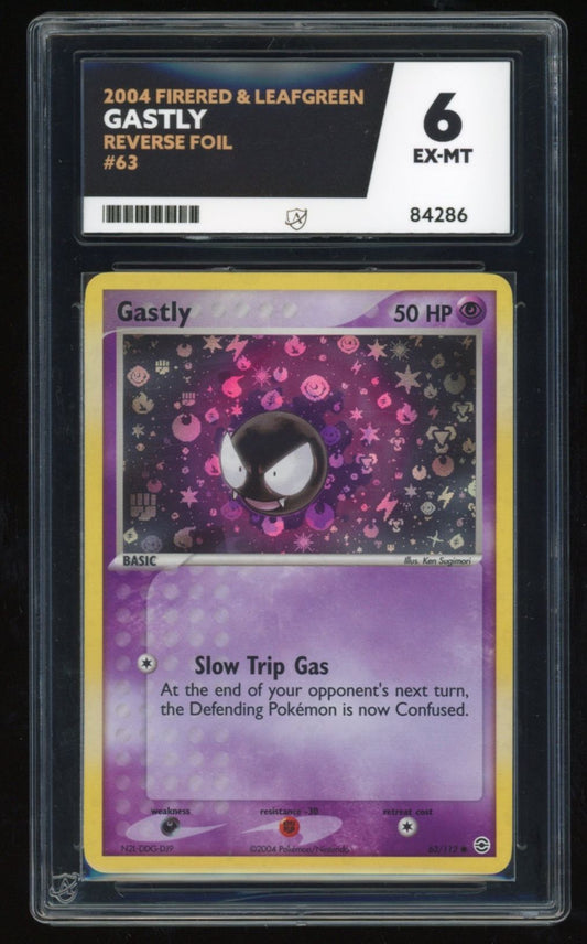 Gastly - Reverse Foil - 63/112 - Firered & Leafgreen - ACE 6