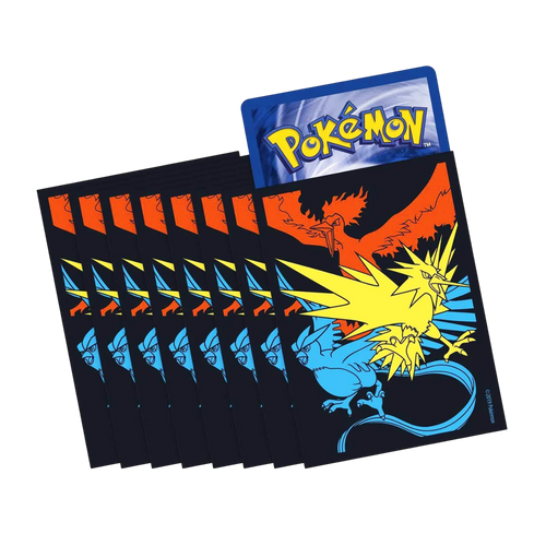 Hidden Fates- Moltres, Zapdos and Articuno Deck Protectors (65 Sleeves)
