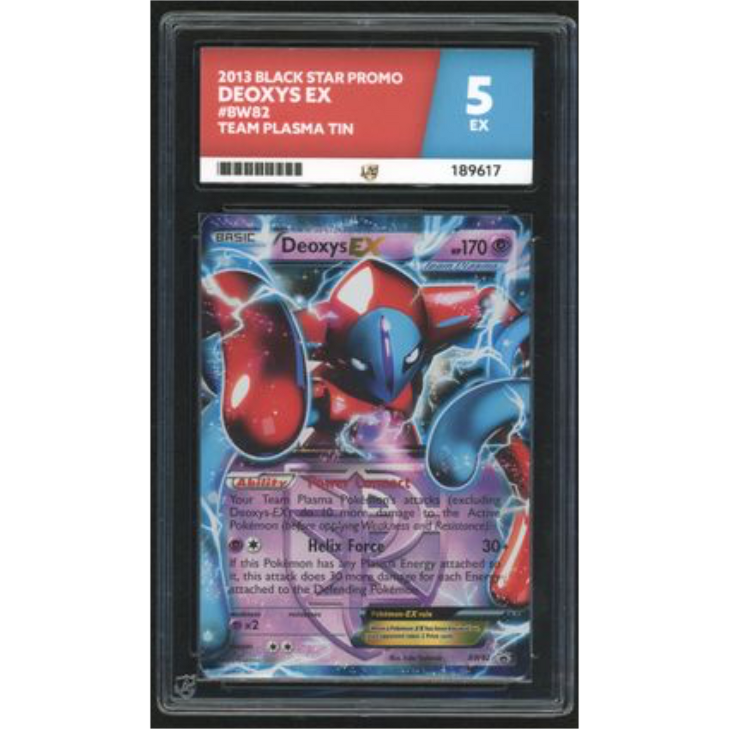 Deoxys EX BW82 - 2013 Black Star Promo Team Plasma Tin - ACE 5