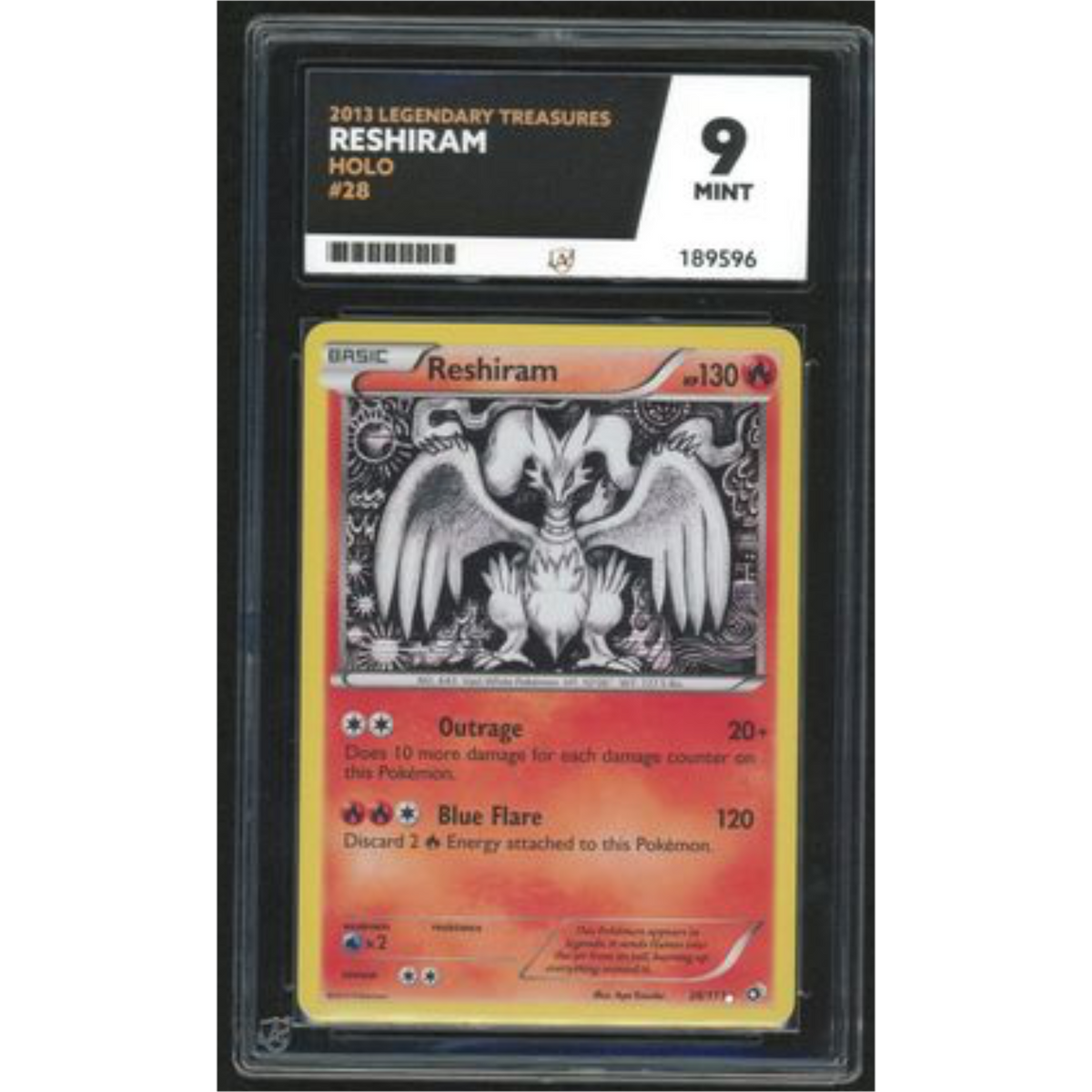 Reshiram Holo 28 - 2013 Legendary Treasures - ACE 9