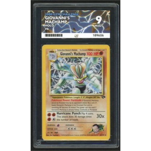Giovanni's Machamp Holo 6 - 2000 Gym Challenge - ACE 9