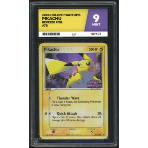 Pikachu Reverse Foil 78 - 2006 Holon Phantoms - ACE 9