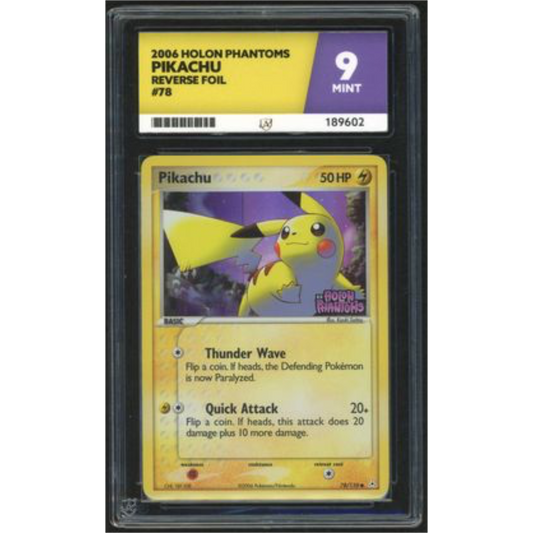 Pikachu Reverse Foil 78 - 2006 Holon Phantoms - ACE 9