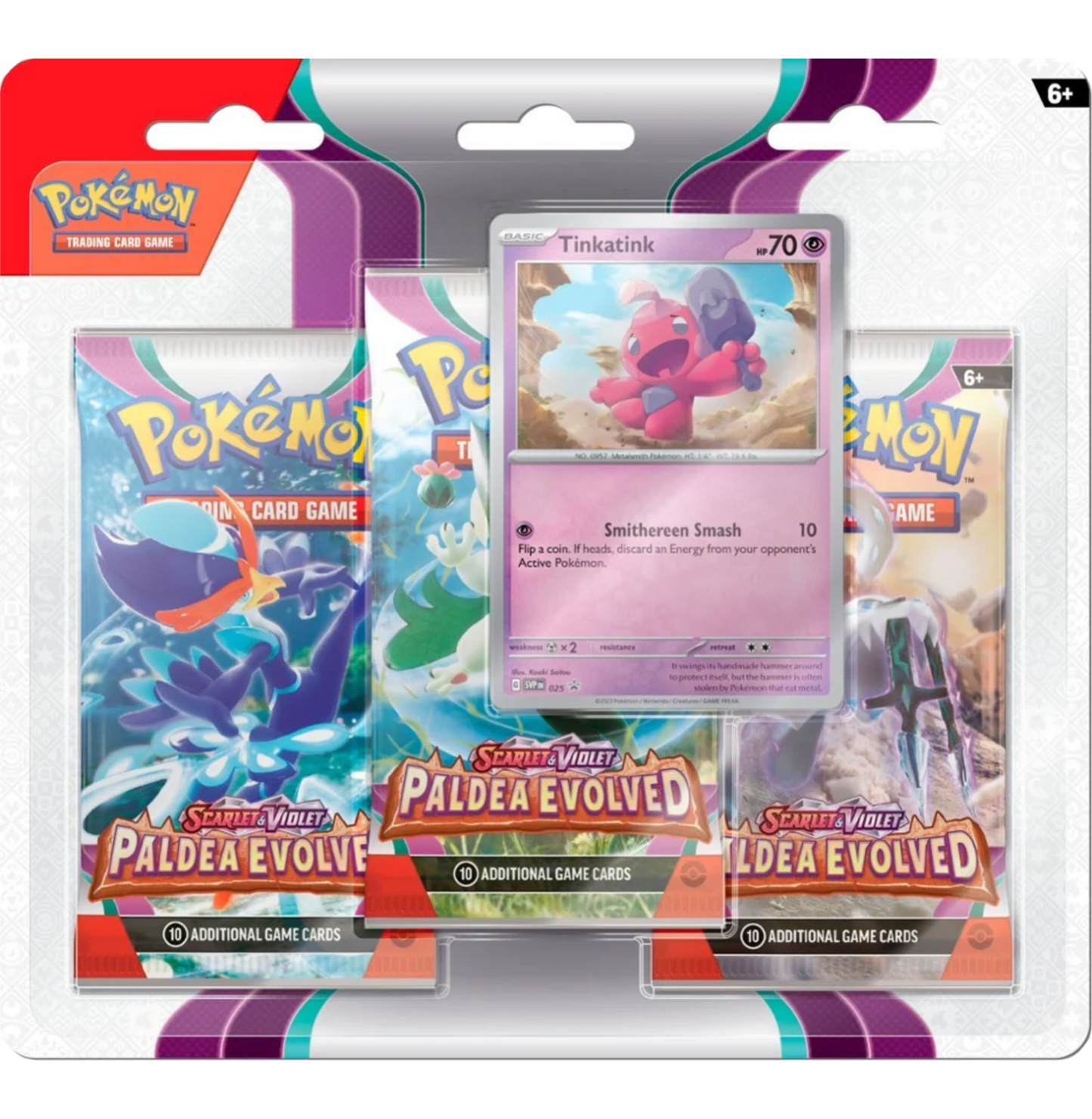 3 Pack Blister - Paldea Evolved - Tinkatink or Varoom