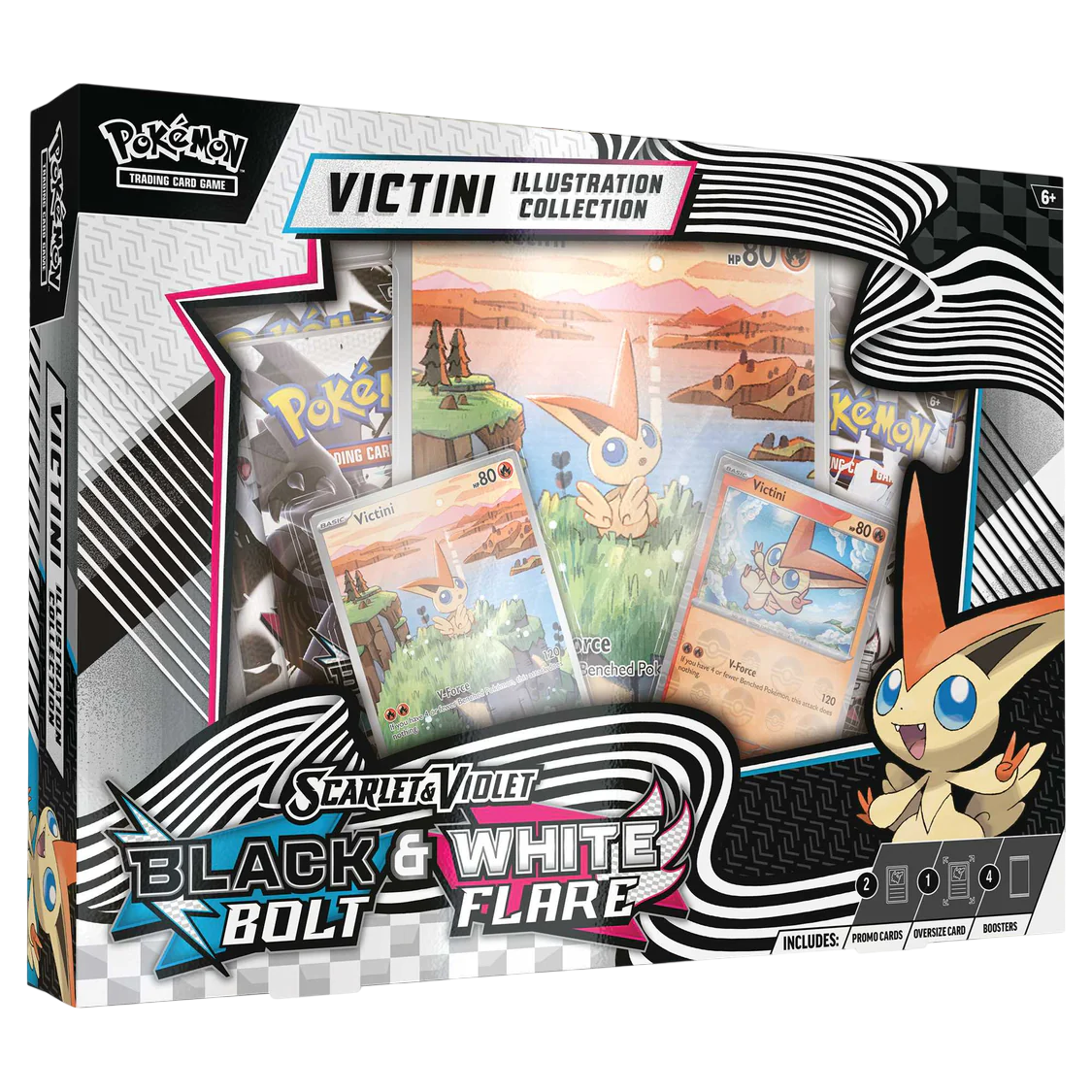Pokemon Scarlet & Violet 10.5 - Black Bolt & White Flare Unova Victini Illustration Collection