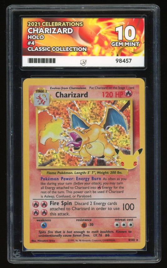 Charizard - Holo - 4/102 - Celebrations Classic Collection - ACE 10