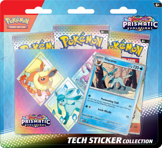 Prismatic Evolutions Tech Sticker Collection – Leafeon/Glaceon/Sylveon