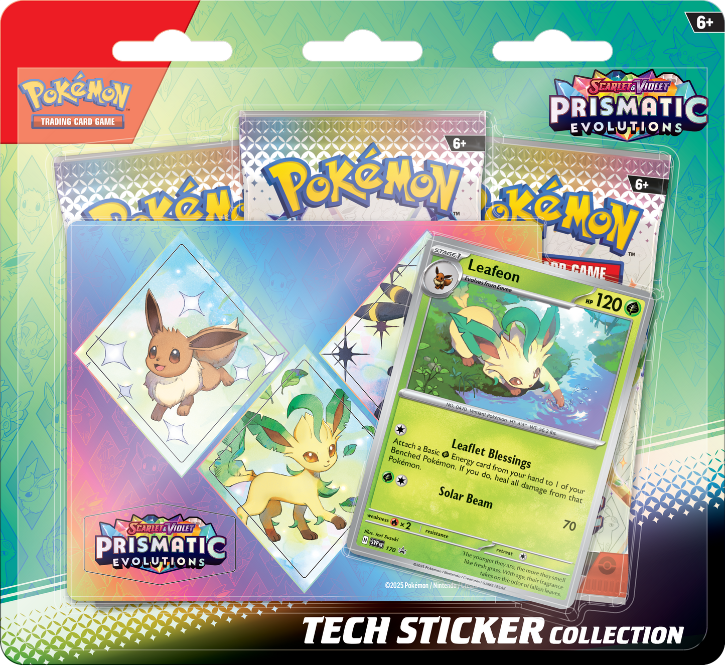 Prismatic Evolutions Tech Sticker Collection – Leafeon/Glaceon/Sylveon