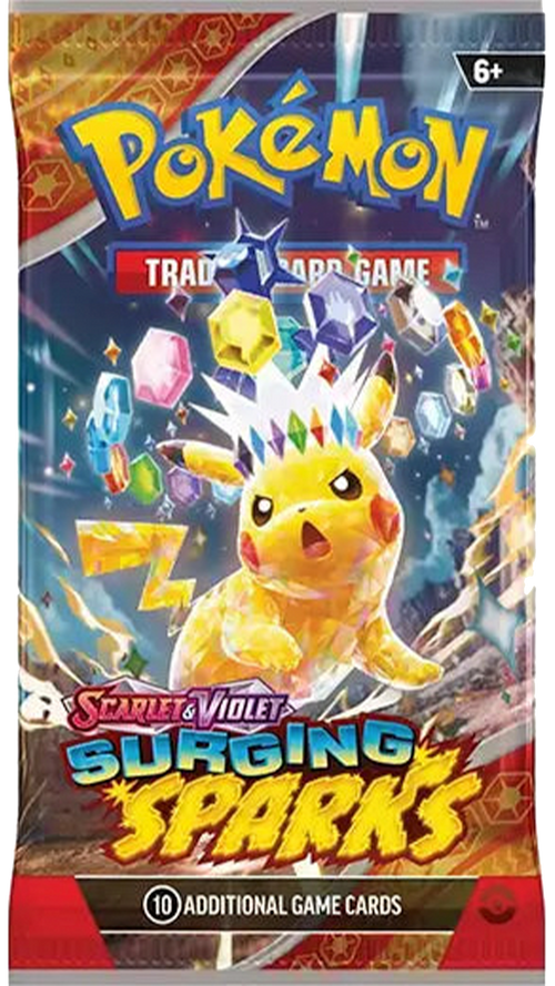 how many packs in surging sparks booster box Pokémon Pack – PokeRand Type:Unshrinked (AVAILABLE NOW) Magic: The Gathering Sealed Product Terawatts of electricity plummet Jurassic Park Card Sleeves
