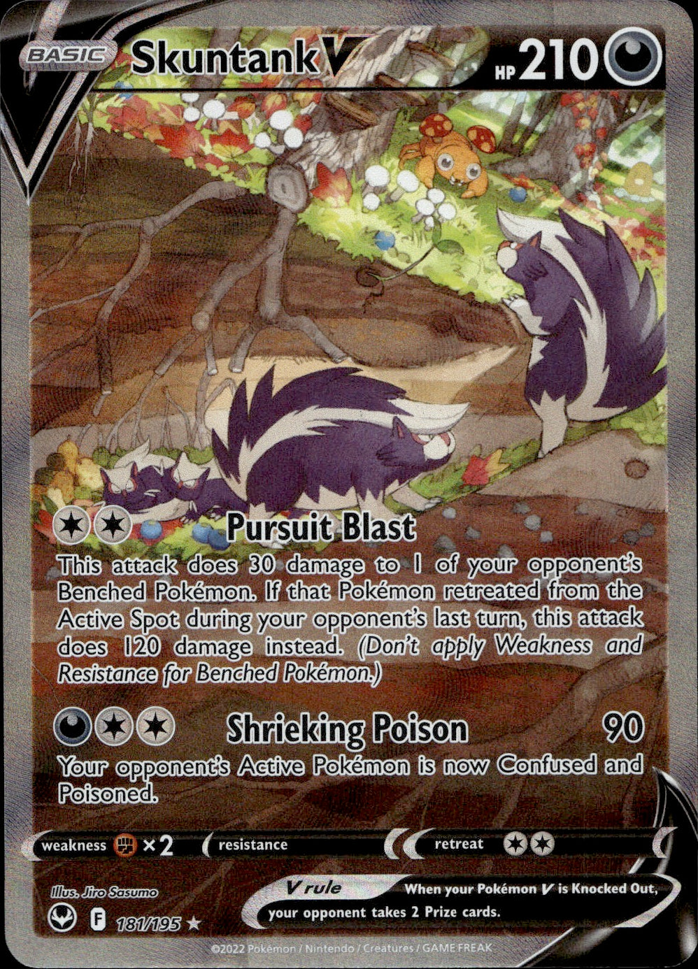 Skuntank V 181/195 - Silver Tempest Holofoil