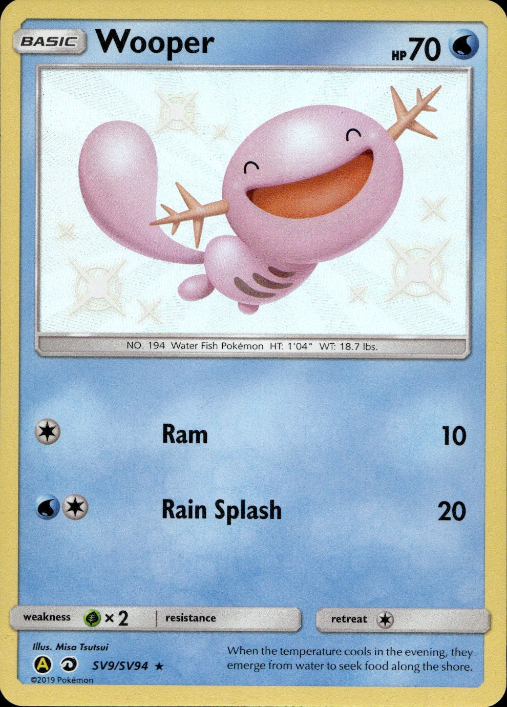 Wooper SV9/94 - Hidden Fates Shiny Vault Holofoil
