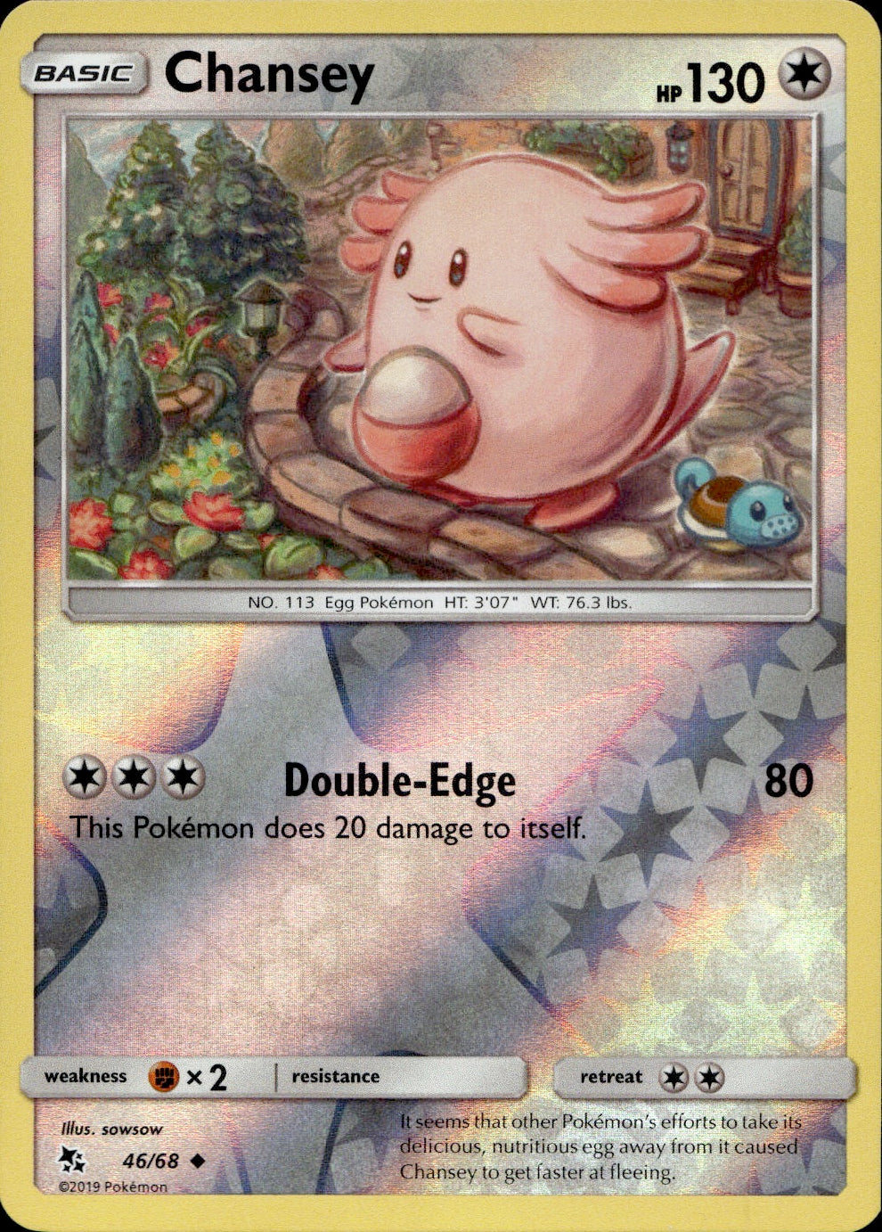 Chansey 46/68 - Hidden Fates Reverse Holofoil