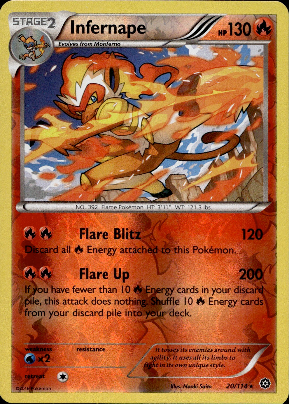 Infernape 20/114 - Steam Siege Reverse Holofoil