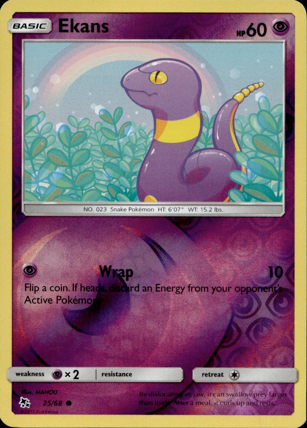 Ekans 25/68 - Hidden Fates Reverse Holofoil