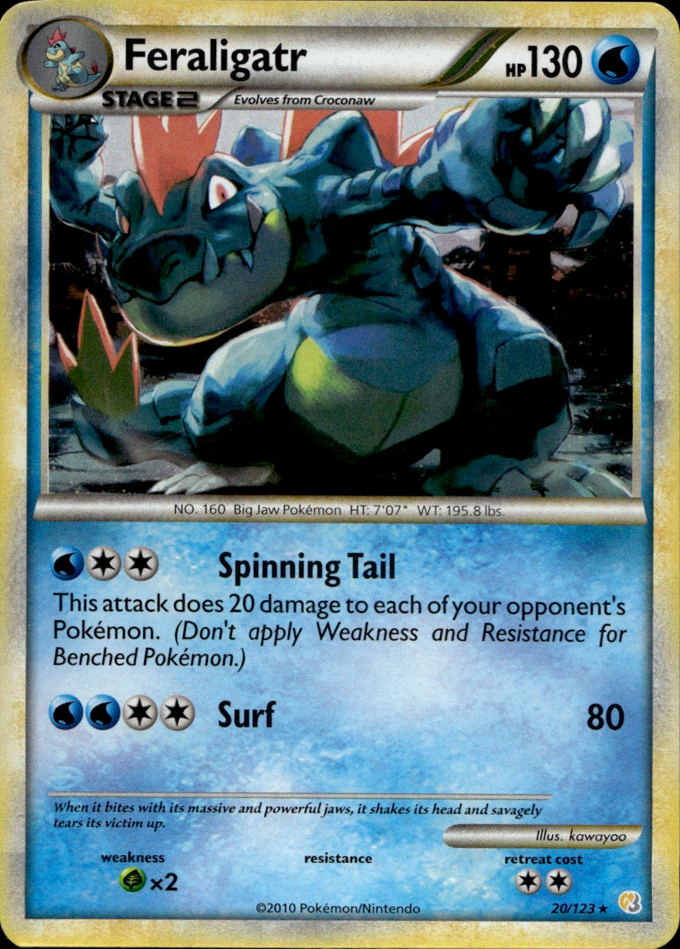 Feraligatr 20/123 - HeartGold & SoulSilver