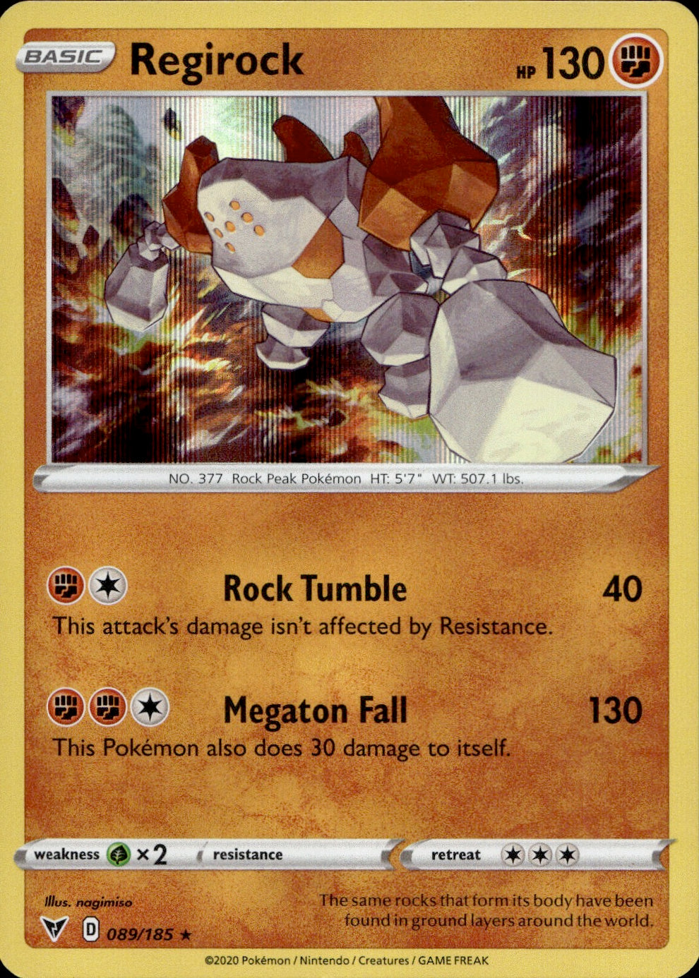 Regirock 89/185 - Vivid Voltage Holofoil