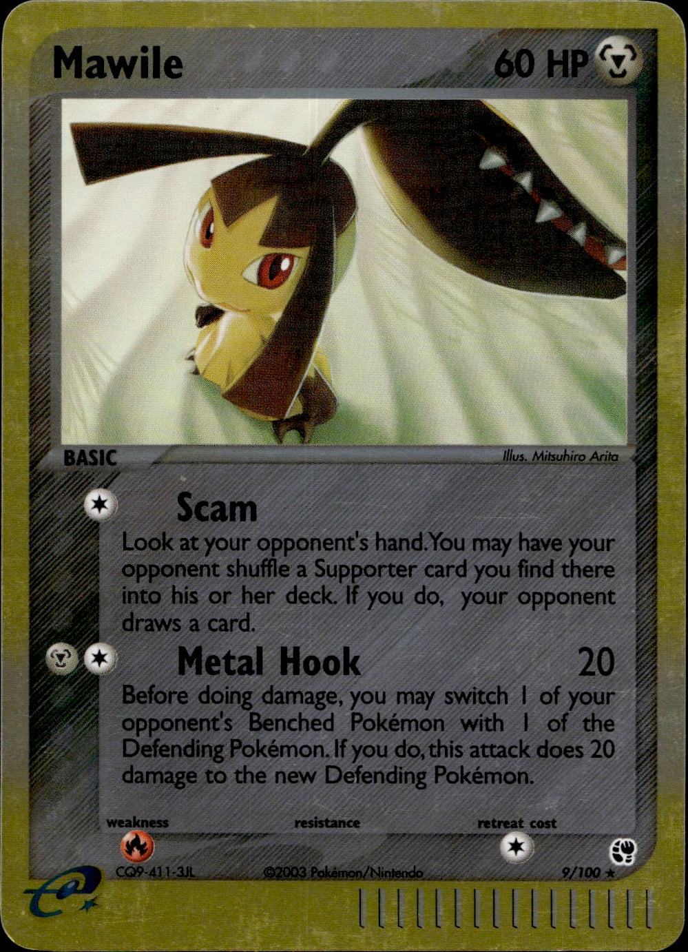 Mawile 9/100 - Sandstorm Reverse Holofoil