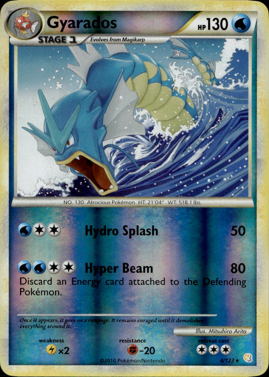 Gyarados 4/123 - HeartGold & SoulSilver Reverse Holofoil