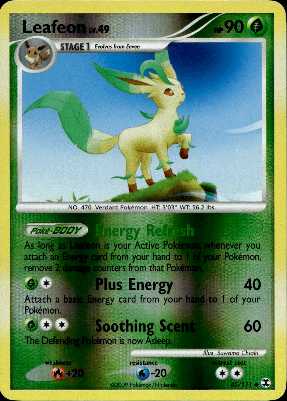 Leafeon 45/111 - Rising Rivals Reverse Holofoil
