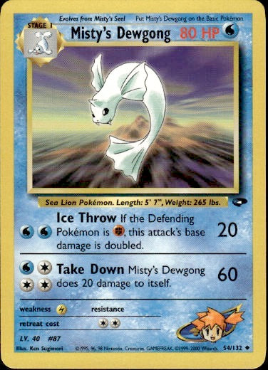 Misty's Dewgong 54/132 - Gym Challenge