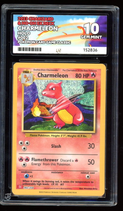 Charizard & Ho-oH EX Deck Holo Charmeleon Holo 002/034  ACE 10 Gem Mint - PokeRand