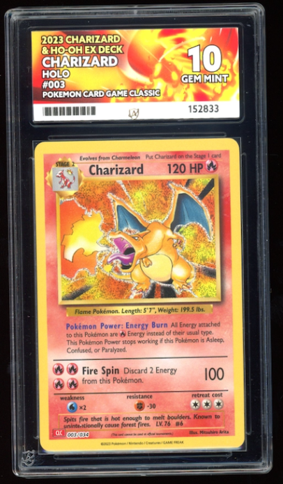 Charizard & Ho-oH EX Deck Holo Charizard Holo 003/034  ACE 10 Gem Mint - PokeRand