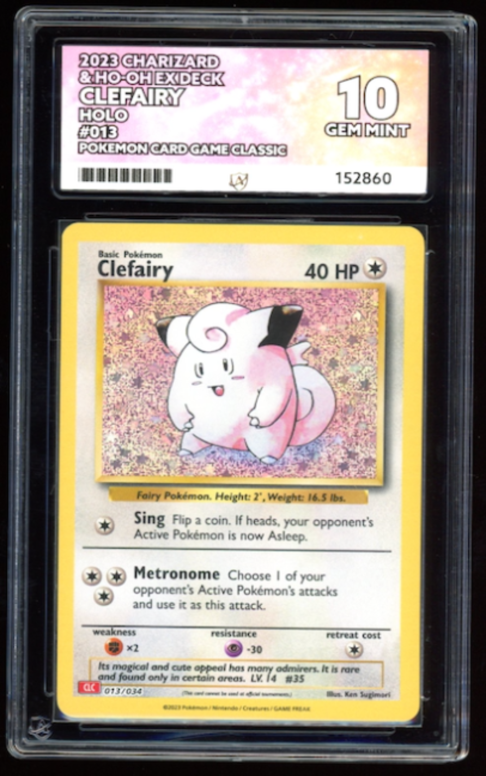 Charizard & Ho-oH EX Deck Clefairy Holo 013/034  ACE 10 Gem Mint - PokeRand