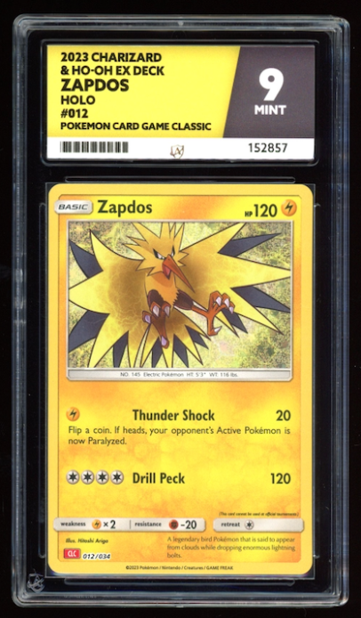 Charizard & Ho-oH EX Deck Zapdos Holo 012/034  ACE 9 Mint - PokeRand