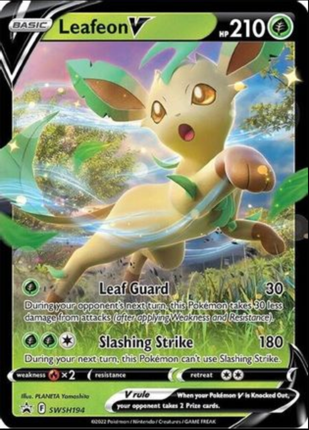 Leafeon V - SWSH194 SWSH194/307 - SWSH Sword & Shield Promo Cards Holofoil