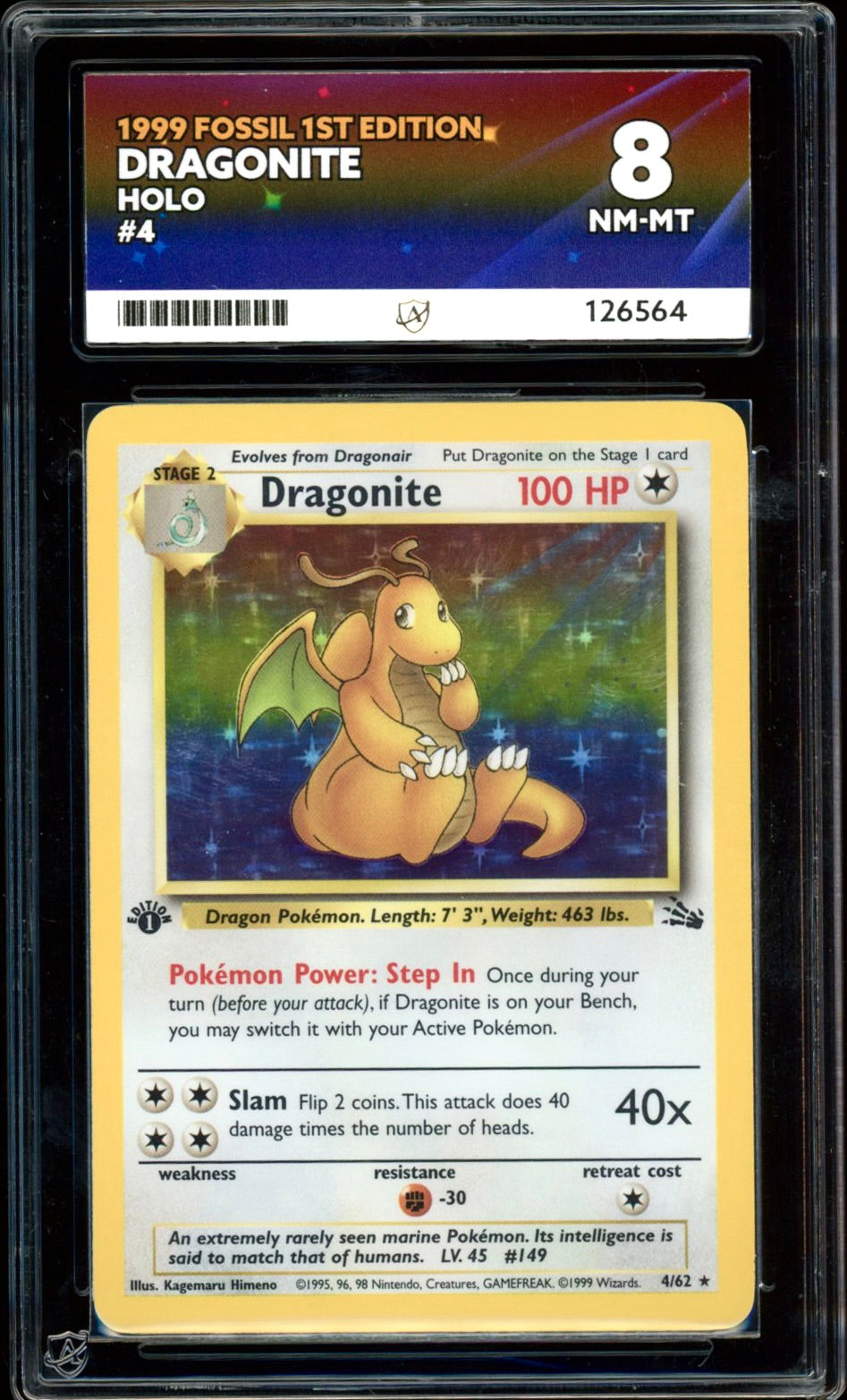 Dragonite 1st Ed 4/62 (Fossil 1st Ed.) ACE 8 - PokeRand