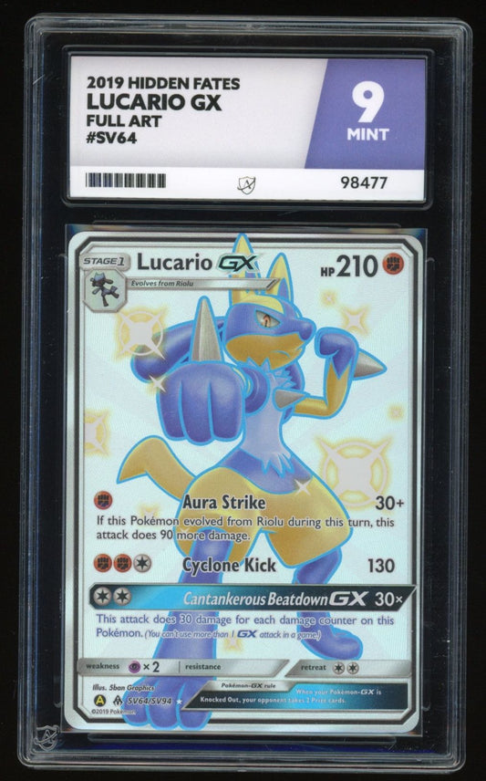 Lucario GX - Full Art - SV64/SV94 - Hidden Fates - ACE 9