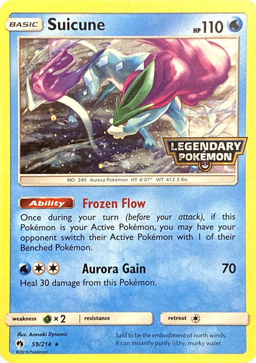 Suicune - 59/214 (Legendary Pokemon Stamped) 59 - Miscellaneous Cards & Products Holofoil