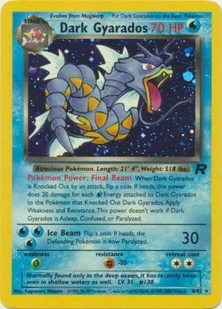 Dark Gyarados (8) 8/82 - Team Rocket Unlimited Holofoil