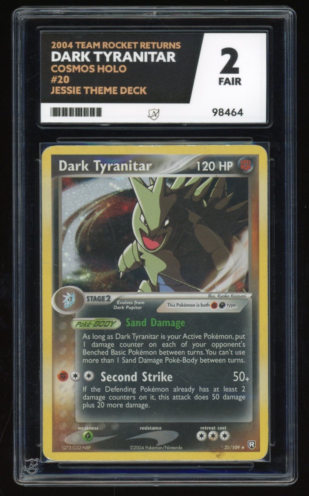Dark Tyranitar  - Cosmos Holo - 20/109 - Jessie Theme Deck Team Rocket Returns - ACE 2