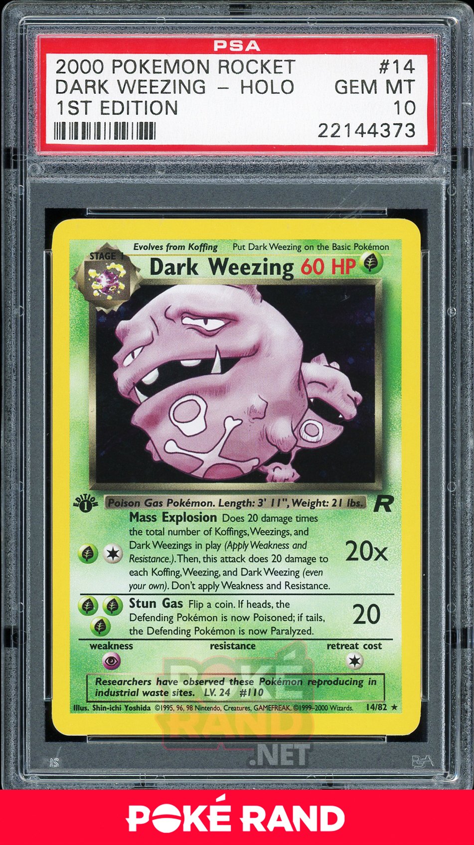Dark Weezing 1st Edition - PSA 10 - Team Rocket - PokeRand