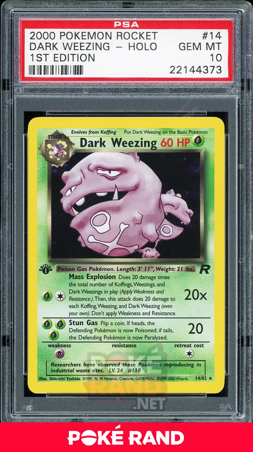 Dark Weezing 1st Edition - PSA 10 - Team Rocket - PokeRand