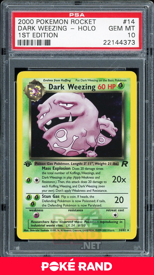 Dark Weezing 1st Edition - PSA 10 - Team Rocket - PokeRand