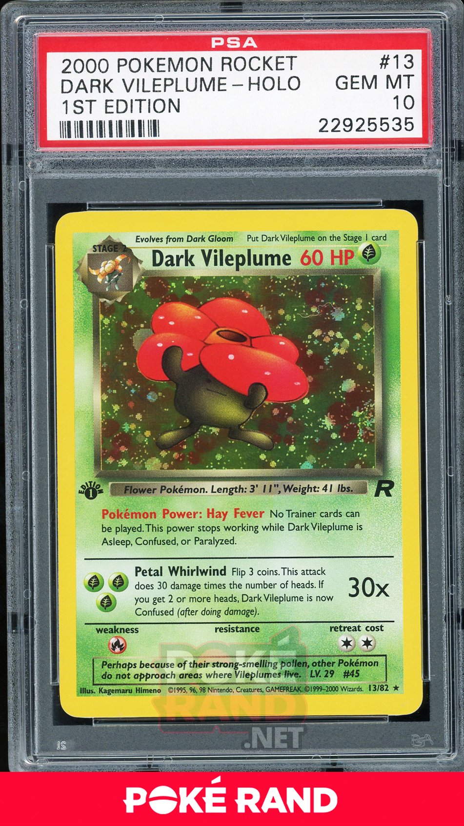 Dark Vileplume 1st Edition - PSA 10 - Team Rocket - PokeRand