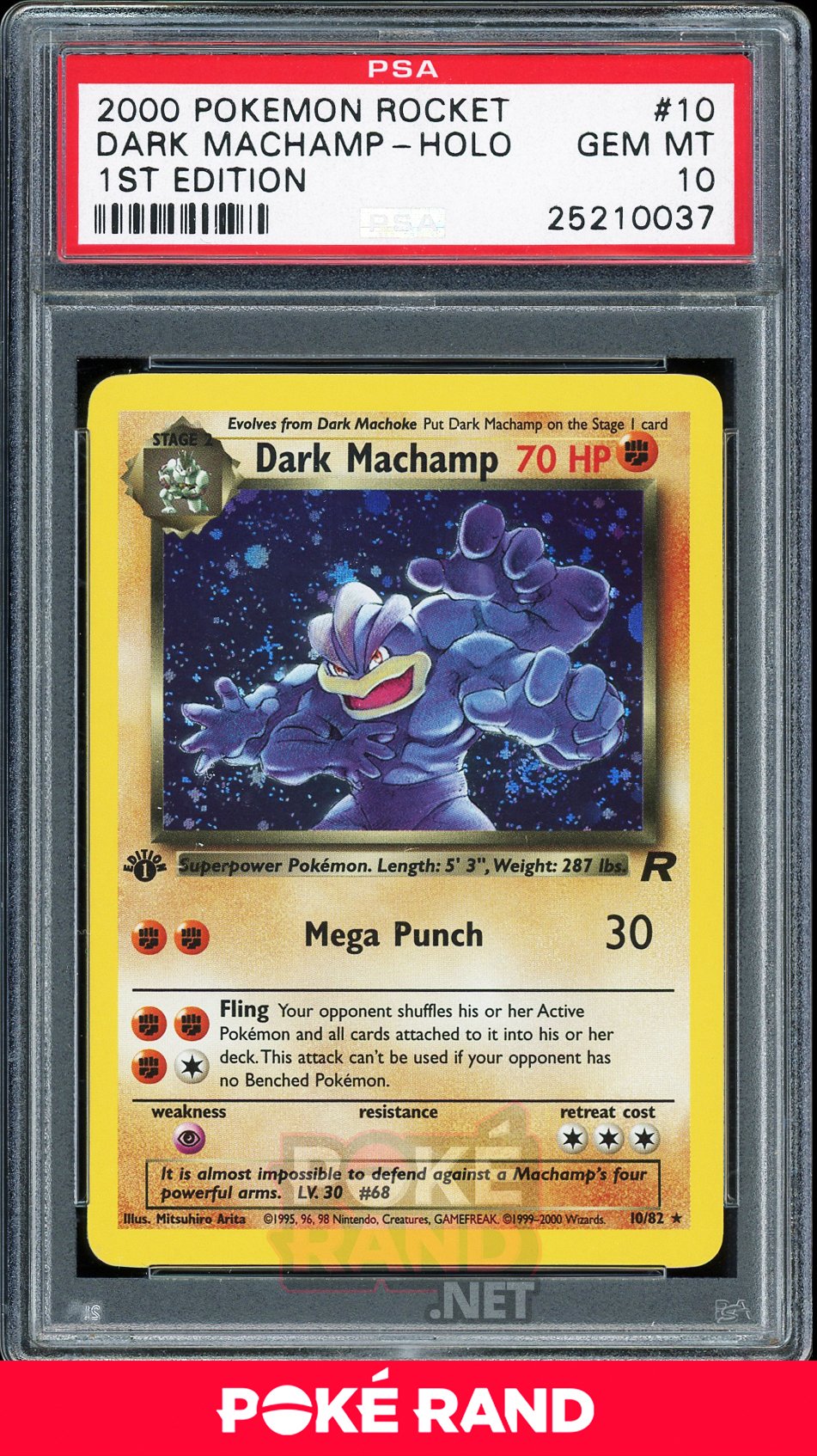Dark Machamp 1st Edition - PSA 10 - Team Rocket - PokeRand