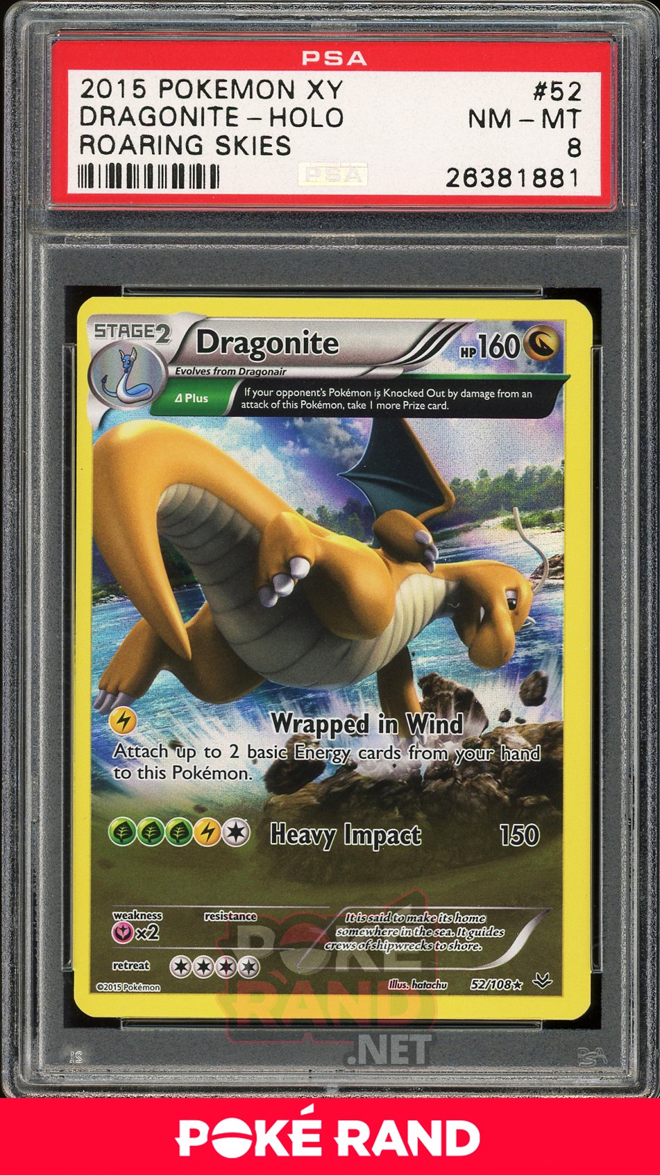 Dragonite (PSA 8) - Roaring Skies #52 - PokeRand