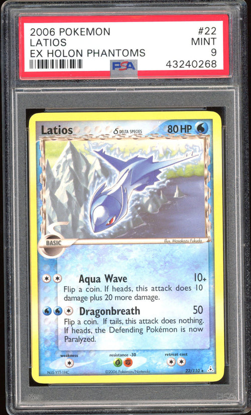 Latios 22/110 - PSA 9 - Holon Phantoms 