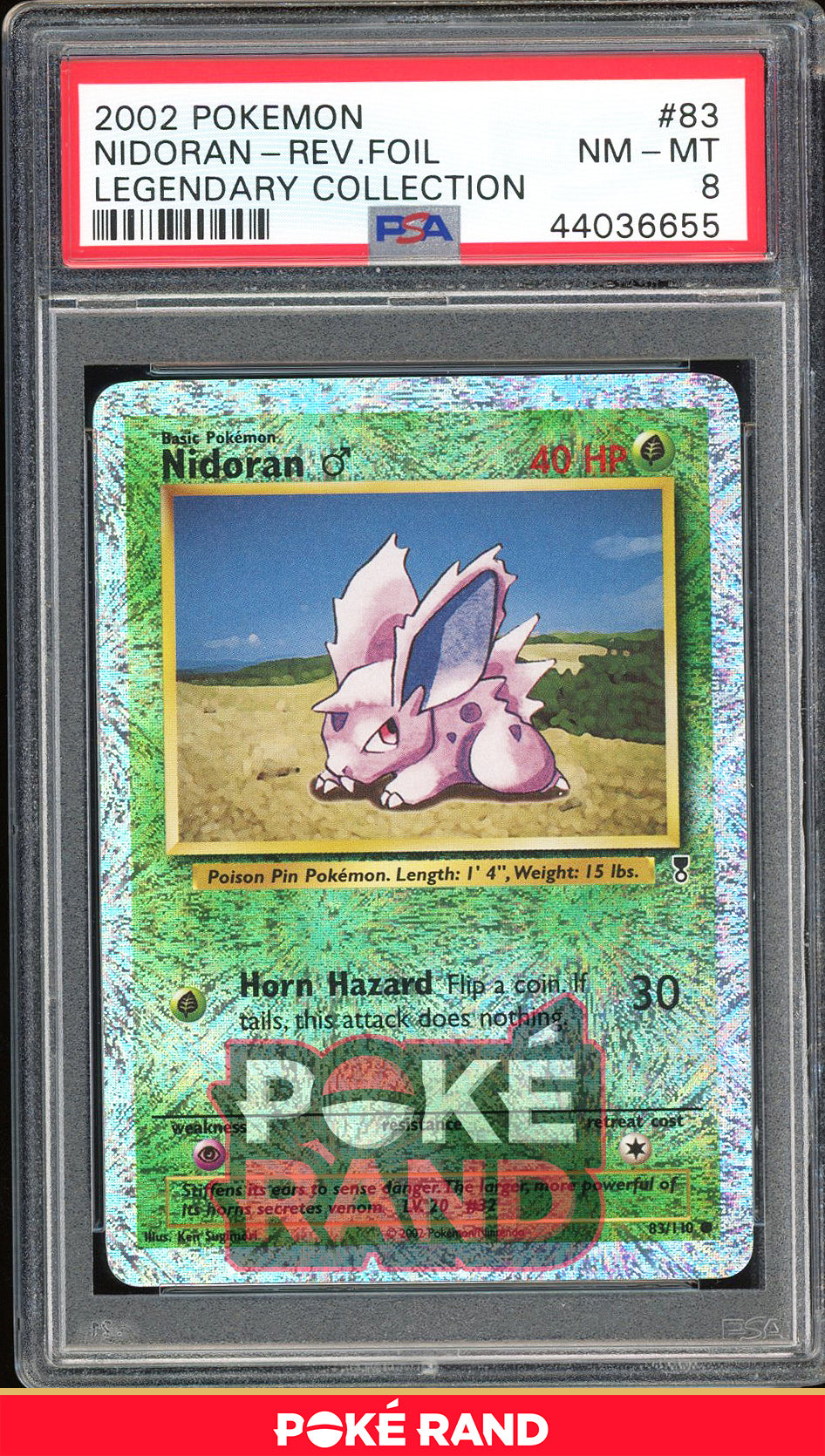 Nidoran - Rev. Foil - Legendary Collection (PSA 8) - 83/110 - PokeRand