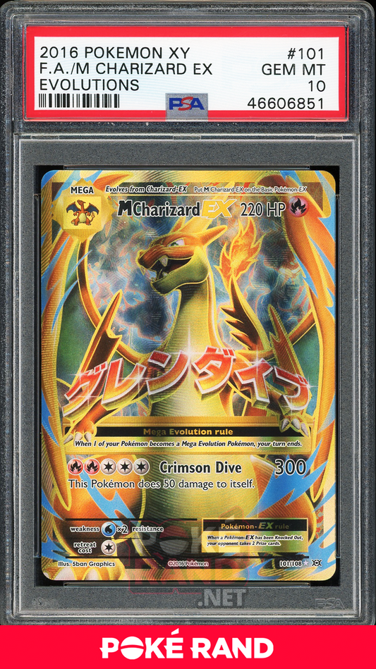 Mega Charizard EX Full Art (#101) PSA 10 - Evolutions - PokeRand