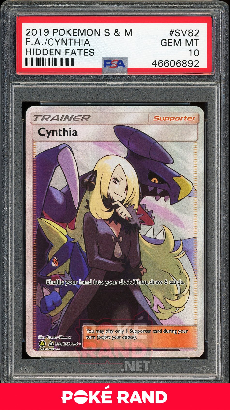 Cynthia (PSA 10) - Hidden Fates #SV82 - PokeRand