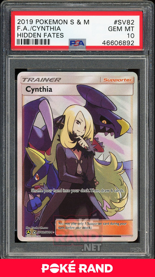 Cynthia (PSA 10) - Hidden Fates #SV82 - PokeRand