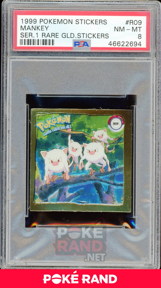 Mankey R09 PSA 8 - Sticker - PokeRand