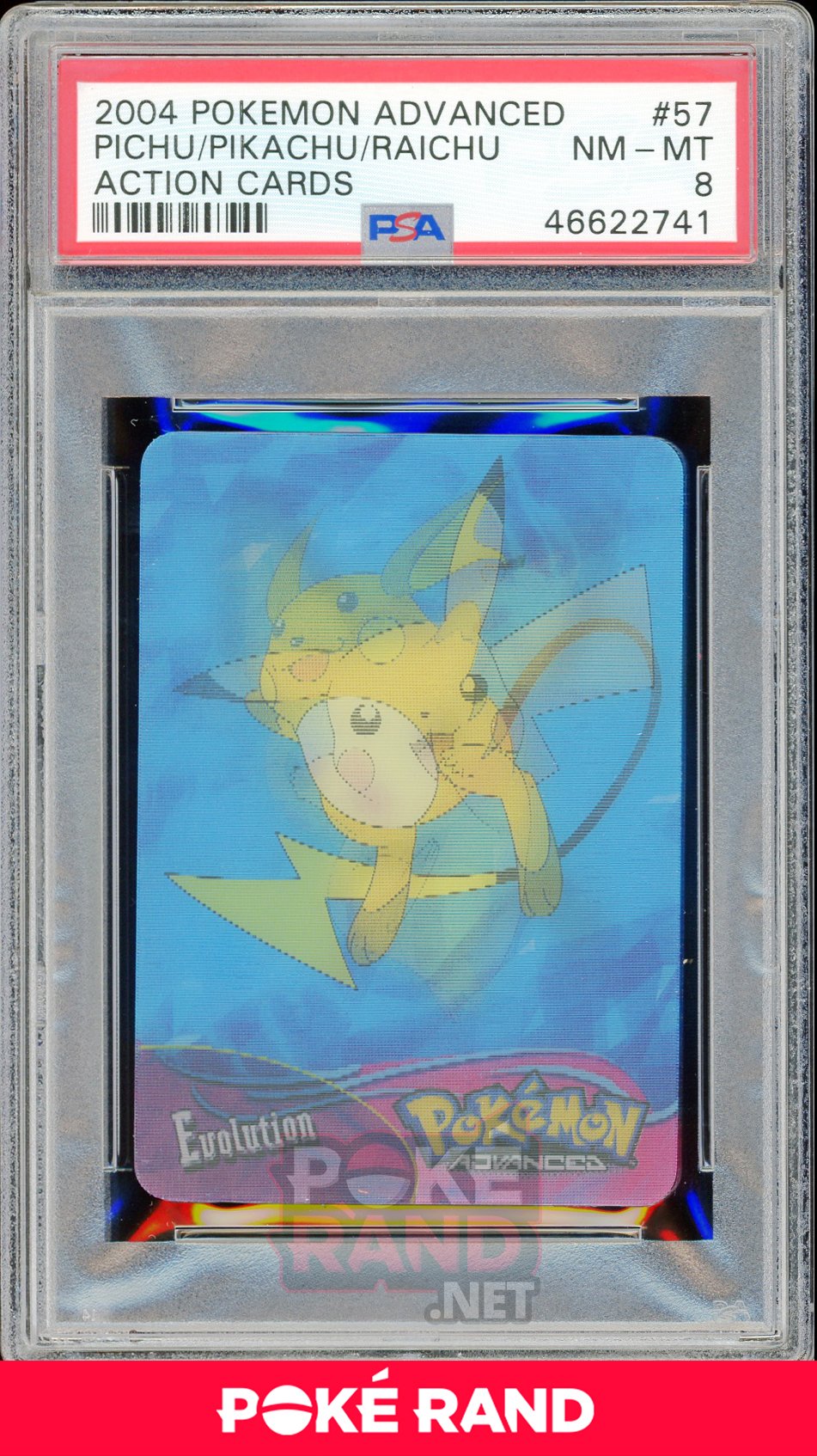 PICHU/PIKACHU/RAICHU PSA 8 - Advanced Action - PokeRand